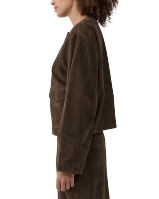 Suede Utility Cocoon Jacket