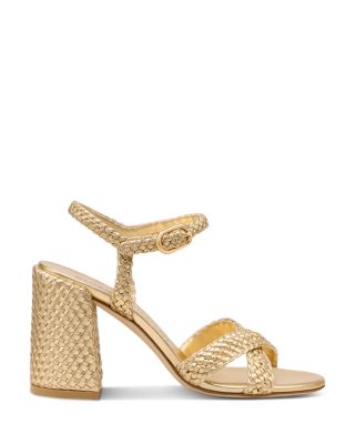 Women's Alyssa Woven Leather High Heel Sandals