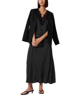 Linen Collarless Blazer