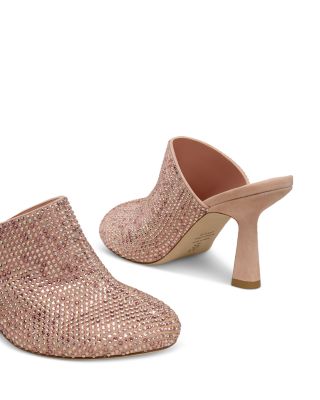 Women's Thalia Shine Embellished Leather Mule Pumps