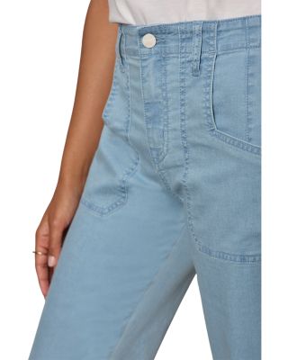 Retreat High Rise Wide Leg Crop Jeans in Skyline