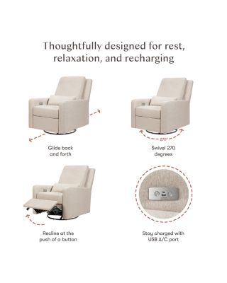 Sigi Electronic Recliner and Swivel Glider with USB Port
