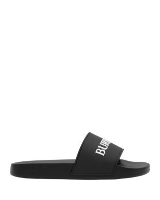 Burberry Women's Furley Black Logo Slide Sandals | Bloomingdale's