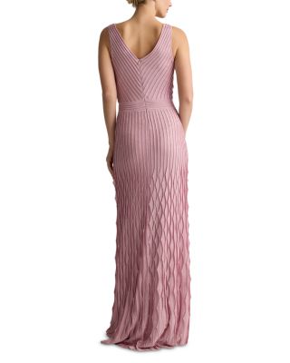 Soiree Metallic Knit Gown