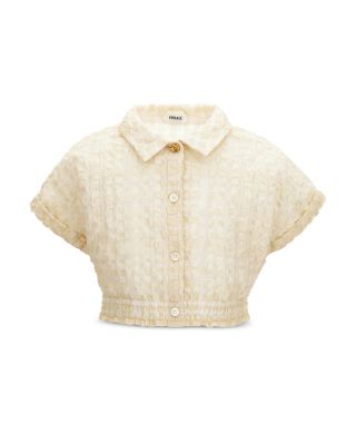 Girls' Organza Check Cloqu&eacute; Informal Shirt - Little Kid, Big Kid