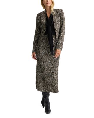 Shawl Collar Tweed Jacket