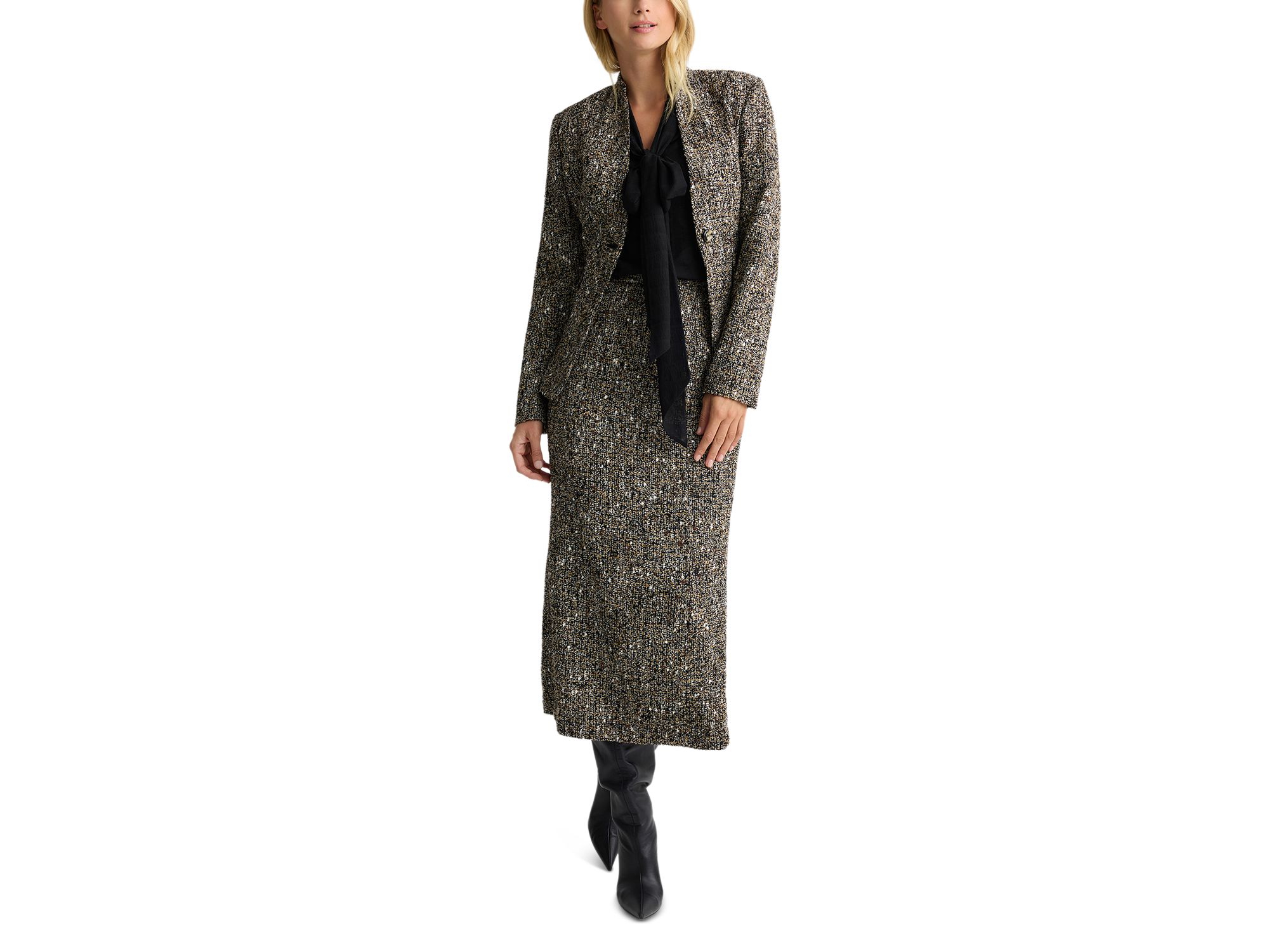 Shawl Collar Tweed Jacket — Image 7