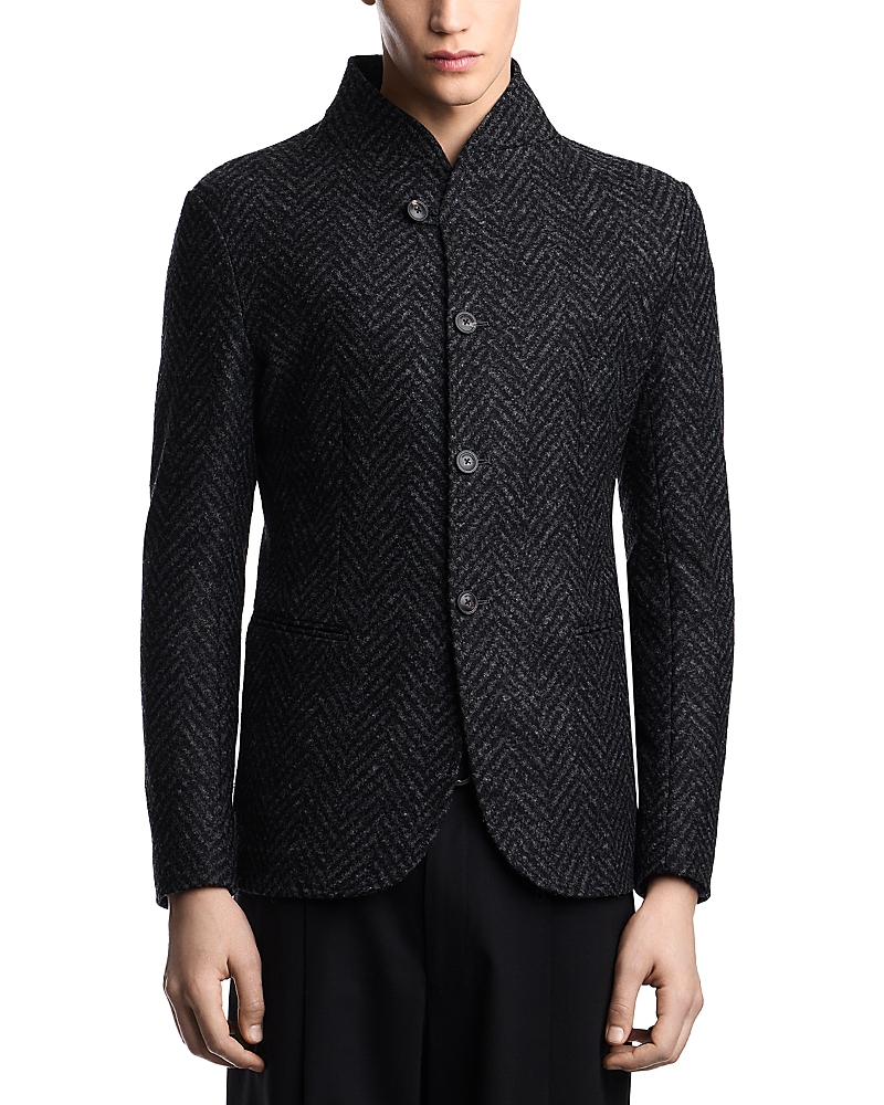 Emporio Armani Wool Blend Jersey Jacket