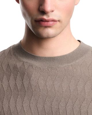 Geometric Diamond Wool Pullover Sweater