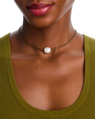Paracord Cultured Freshwater Baroque Pearl Cord Necklace, 12-26"