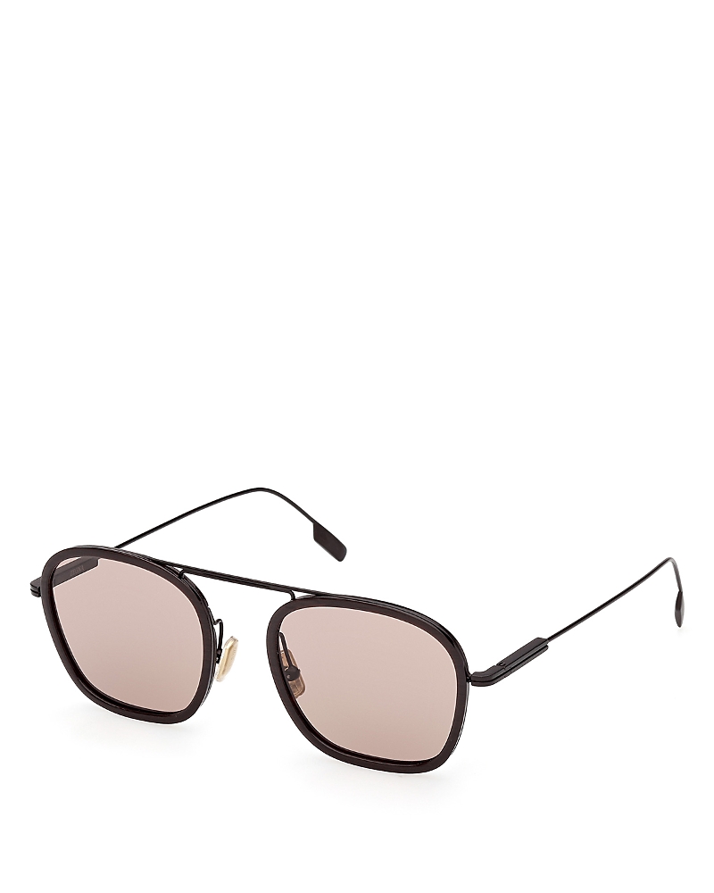 Zegna Geometric Sunglasses, 51mm