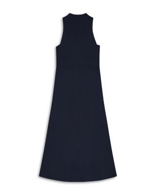 Poplin Button Front Sleeveless Dress