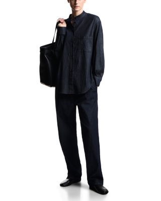 Chambray Elasticized Waist Pants