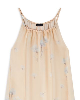 Silk Organza Floral Print Maxi Dress