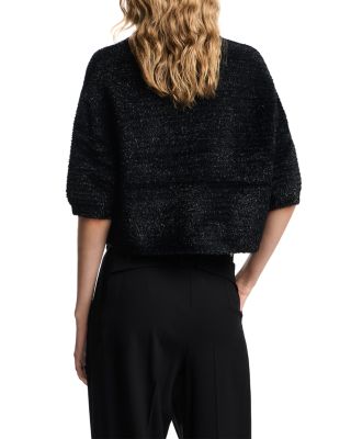 Fuzzy Three Quarter Sleeve Sweater