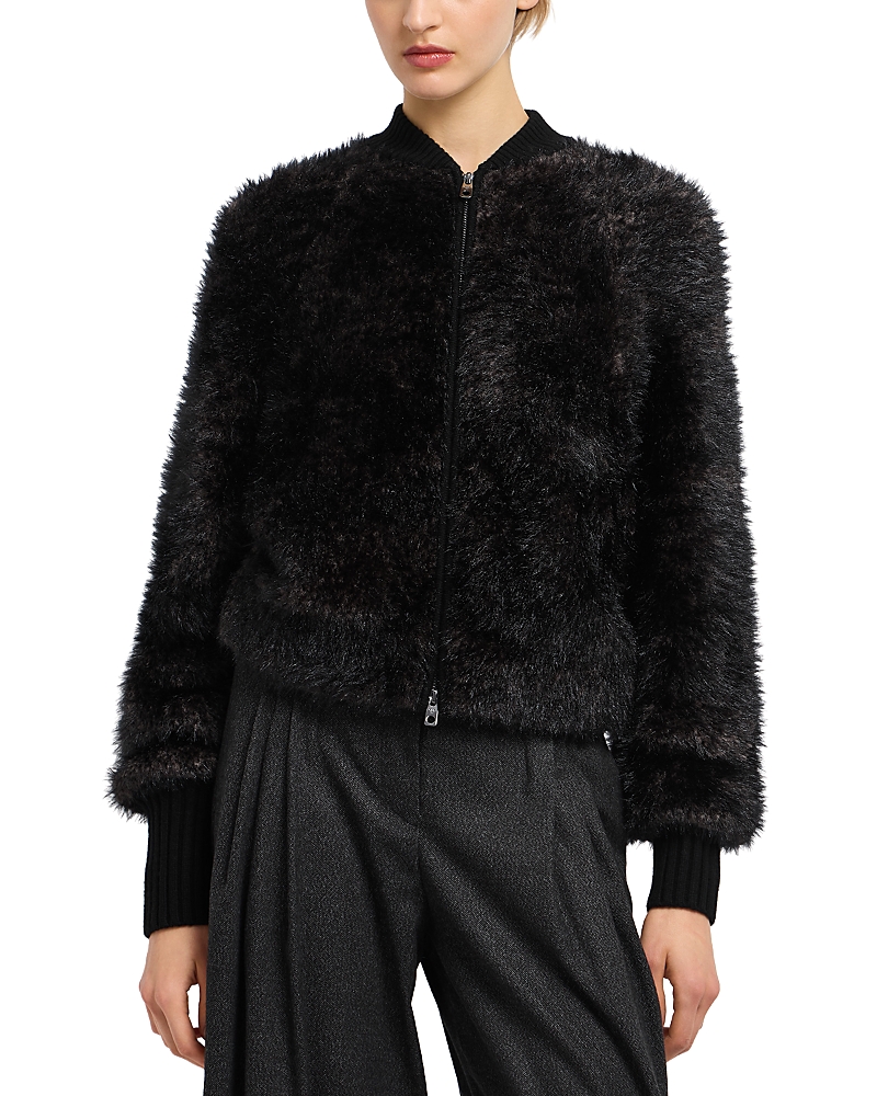 Emporio Armani Faux Fur Effect Bomber Jacket