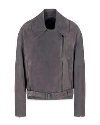 Nubuck Leather Biker Jacket