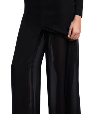 Techno Georgette Multi Layer Trousers