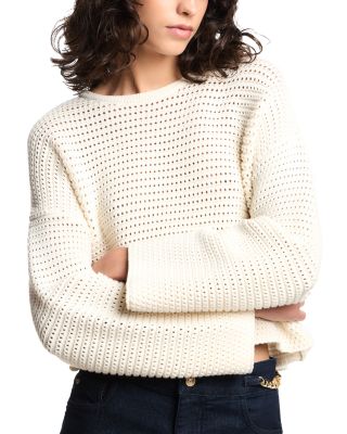 Perforated Link Stitch Sweater