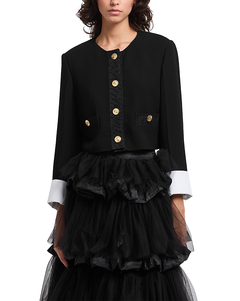 Emporio Armani Detachable Cuff Collarless Jacket