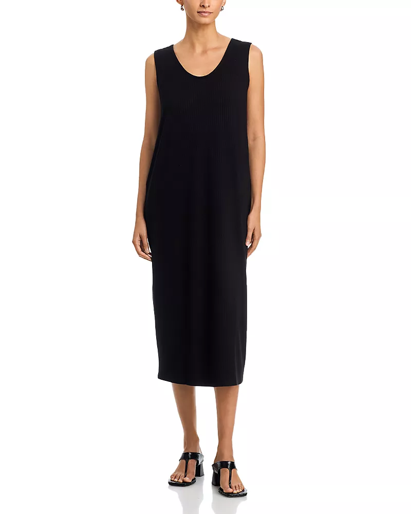 Eileen Fisher Curved V Neck Oval Dress