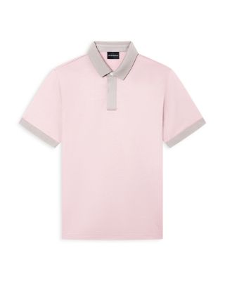Contrast Hem Cotton Blend Polo Shirt