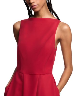 Technical Cady Pleated Midi Dress