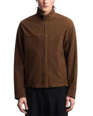 Blouson Perforated Suede Jacket
