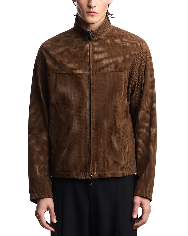 Emporio Armani Blouson Perforated Suede Jacket