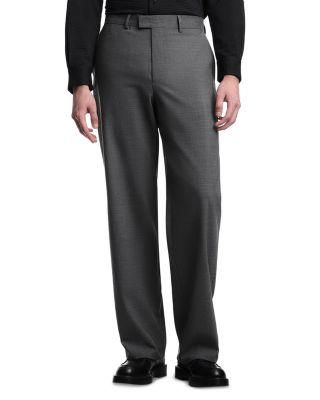 Stretch Wool Straight Leg Trousers