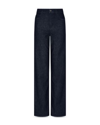 High Rise Straight Jeans in Dark Denim