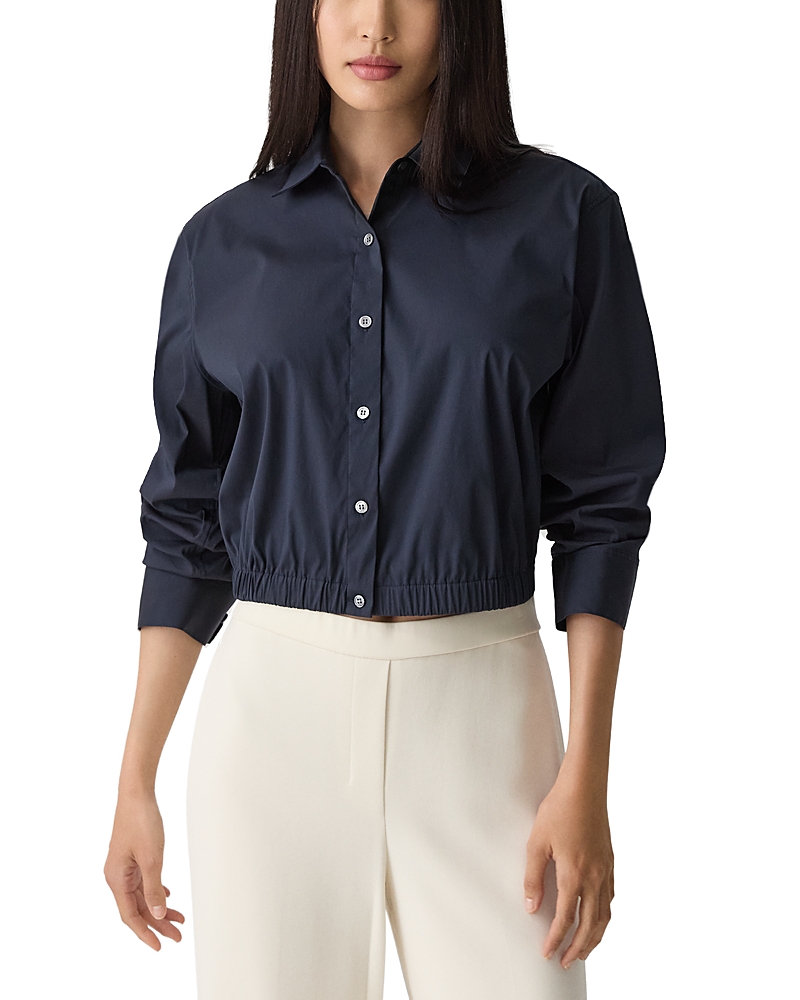 Theory Cropped Shirt in Good Cotton