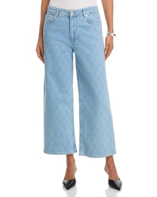 Getty High Rise Crop Jeans in Quilt Stud