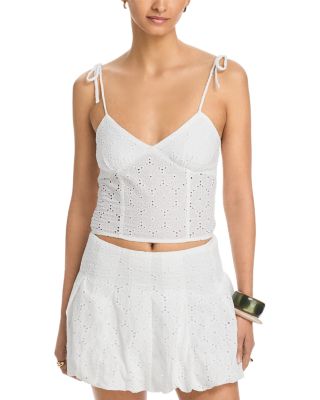 Eyelet Tank & Bubble Mini Skirt - Exclusive