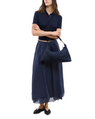 Porto Medium Double Weave Half Moon Bag 