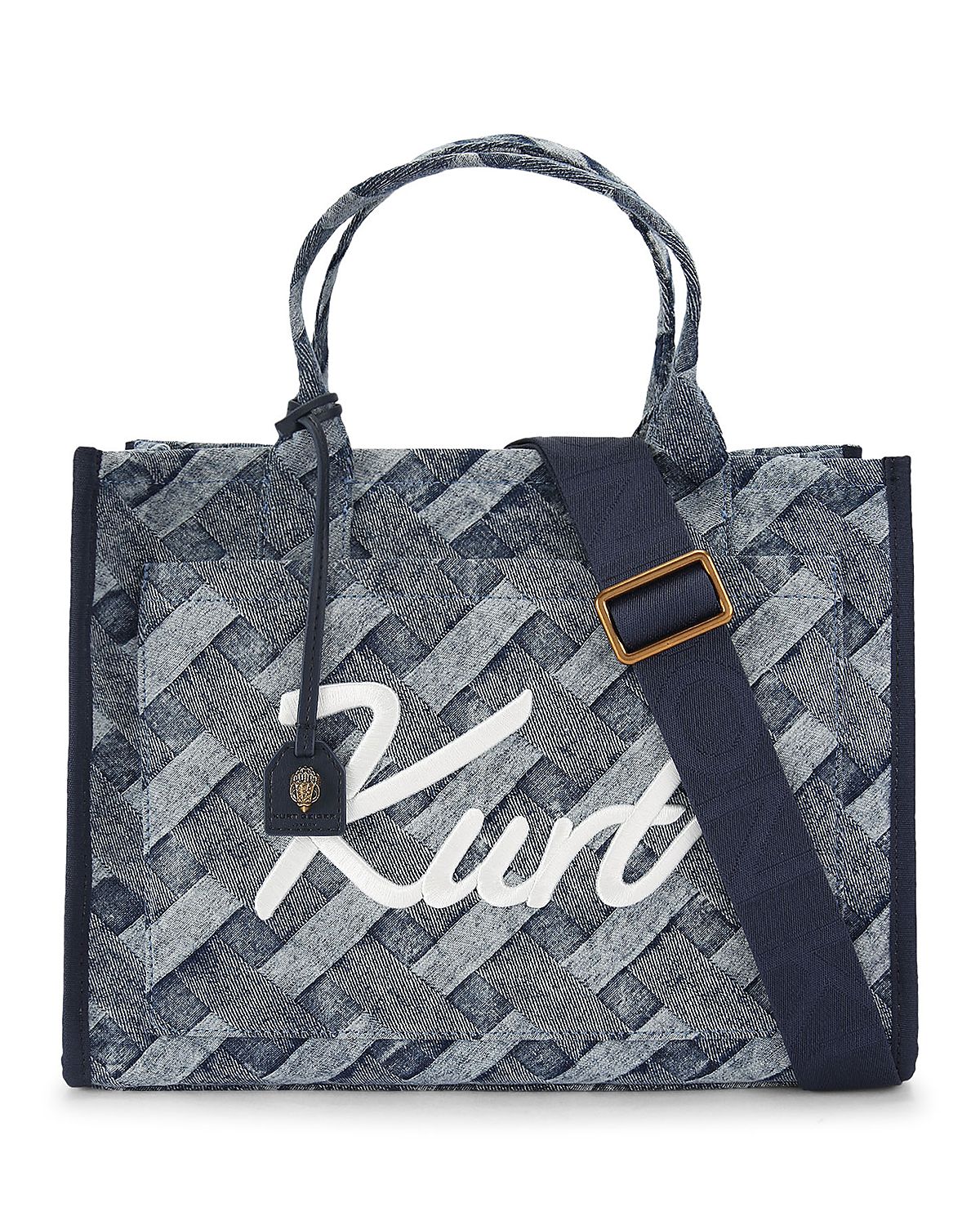 Kurt Geiger London Kurt Woven Denim Tote