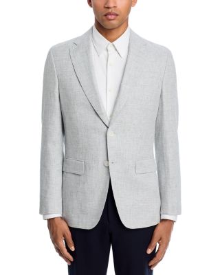 Hutson Linen & Cotton Textured Solid Slim Fit Sport Coat