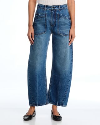 High Rise Twisted Barrel Jeans in Gunnison