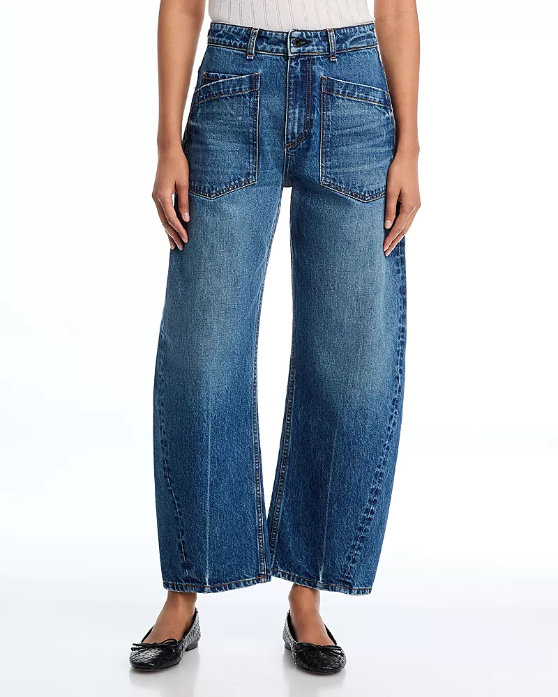 Askk Ny High Rise Twisted Barrel Jeans in Gunnison