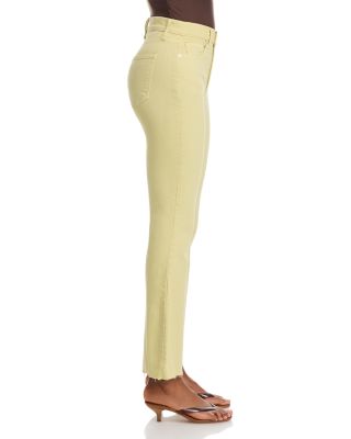 Carson High Rise Ankle Flare Jeans in Pistachio
