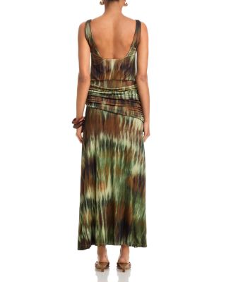 Pine Green Plant Of Joy Ankle Dress