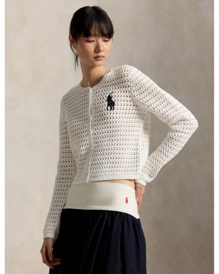  Big Pony Crochet Cardigan Sweater 