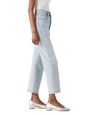 Ribcage Straight Ankle Jeans in Filter Her