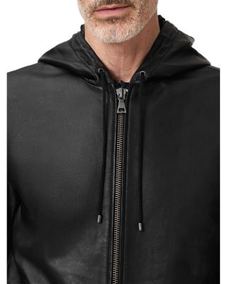 Niko Leather Hoodie with Zipper