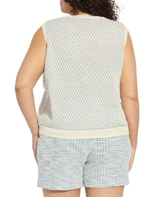 Claire Textured Mesh Sweater Shell