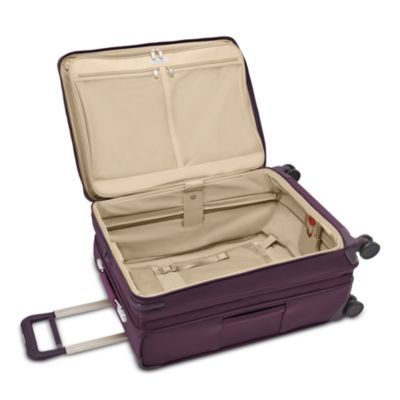 Compact 24" Checked Expandable Spinner Suitcase