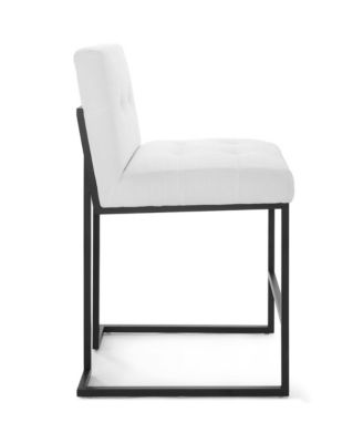 Privy Stainless Steel Upholstered Fabric Counter Stool