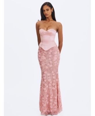  Uliya Strapless Mermaid Peplum Maxi Dress