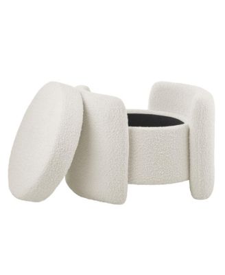 Nebula Boucle Upholstered Ottoman