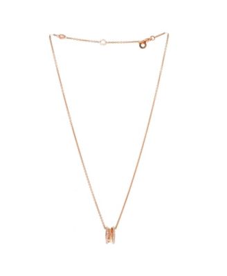  B.Zero1 Open Design Legend Zaha Hadid Pendant Necklace 18K Rose Gold with Diamonds, 18"